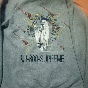 1-800 Supreme Hooded Sweatshirt Heather Grey